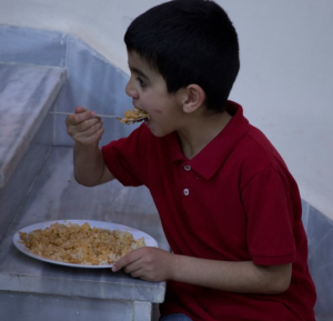 manara boy at meal