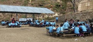 nepal students outdoors